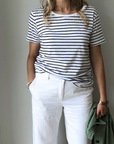 navy breton tee