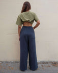 Kate Organic Cotton Vintage Navy Joggers