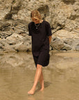 Emma Organic Cotton Black T-Shirt Dress COMING SOON