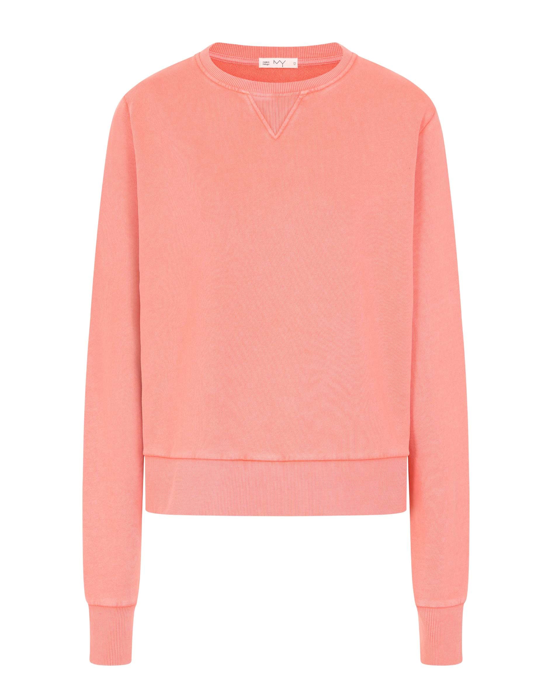Classic_sweatshirt_in_watermelon_colour_with_rib_cuff_and_hem