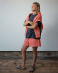Co-ord sweatshirt and shorts in watermelon