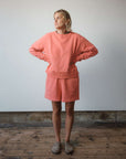 Co_ord_sweat_shorts_and_sweatshirt_in_coral_colour