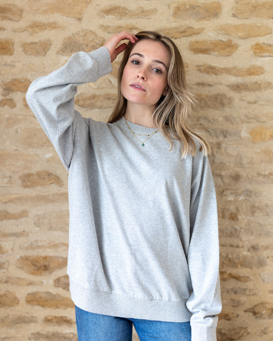 oversized grey marl sweatshirt