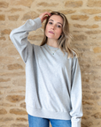 oversized grey marl sweatshirt