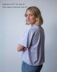 Cropped lilac organic cotton t-shirt - Sophie Hellyer