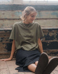 Dark_khaki_cropped_t-shirt_-_Hannah
