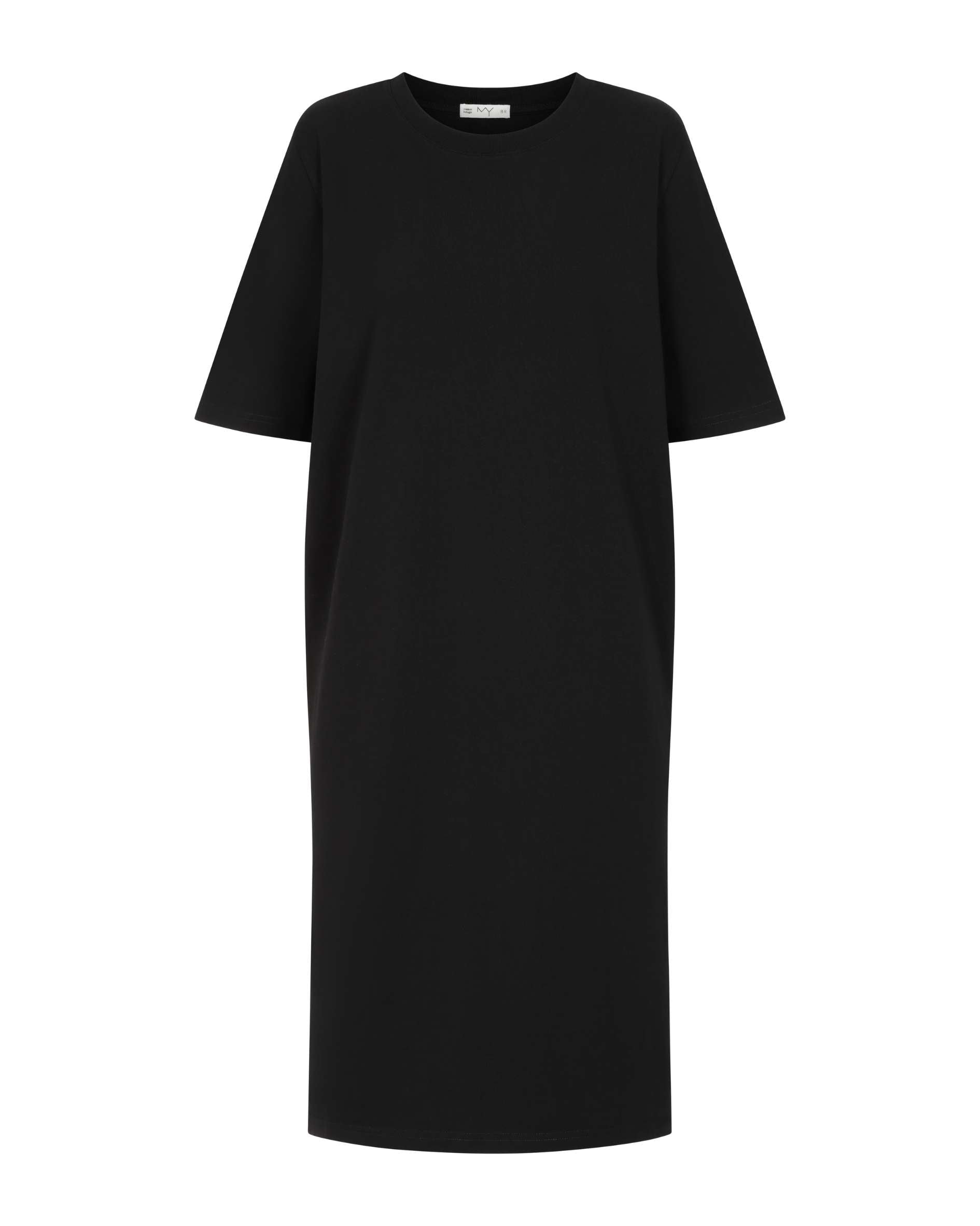 black organic cotton t shirt dress