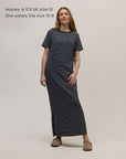 Elle Stripe Dress Size 10 T-Shirt Dress