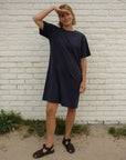 Emma Organic Cotton Navy T-Shirt Dress COMING SOON