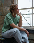 Green organic cotton cropped t-shirt - Sophie Hellyer