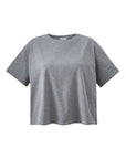 Hannah Charcoal grey cropped women's t-shirt