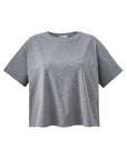 Hannah Charcoal grey cropped women's t-shirt