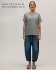 Hayley_wears_Mabel_Low_Crew_Organic_Cotton_Grey_Marl_T-Shirt_size_10
