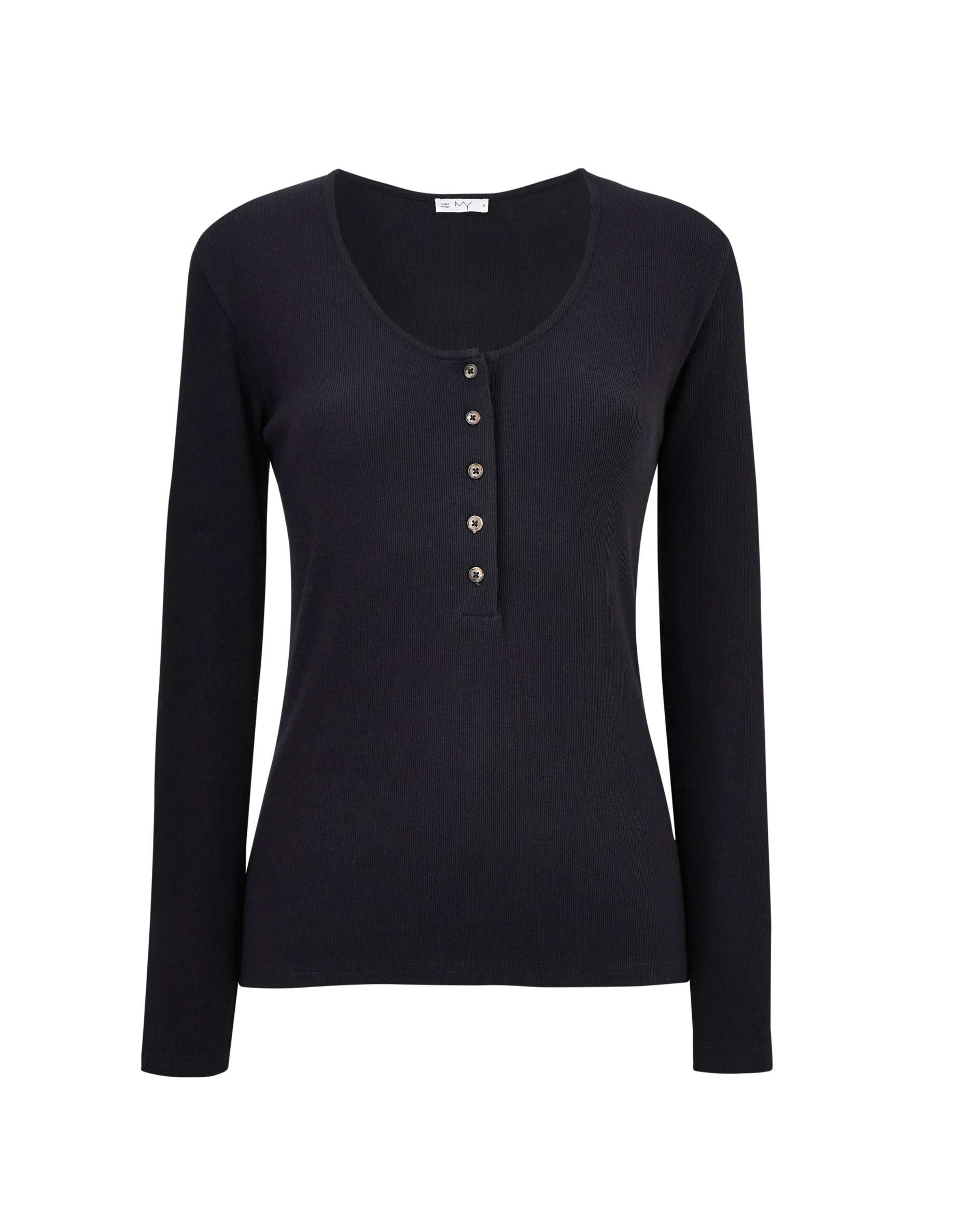 Iris_Midweight_Black_Rib_Organic_Cotton_Long_Sleeve_Top