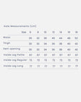 Kate joggers measurements