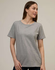 Mabel Low Crew Organic Cotton Grey Marl T-Shirt