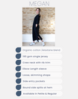 organic cotton midi dress size guide