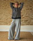 Navy_and_off_white_stripe_sweatshirt_with_grey_wide_lega_joggers