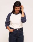 Nicola_Raglan_long_sleeve_navy ecru scoop-tee