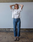Off-white cropped t-shirt - Sophie Hellyer