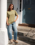 Olive green boyfriend style t-shirt
