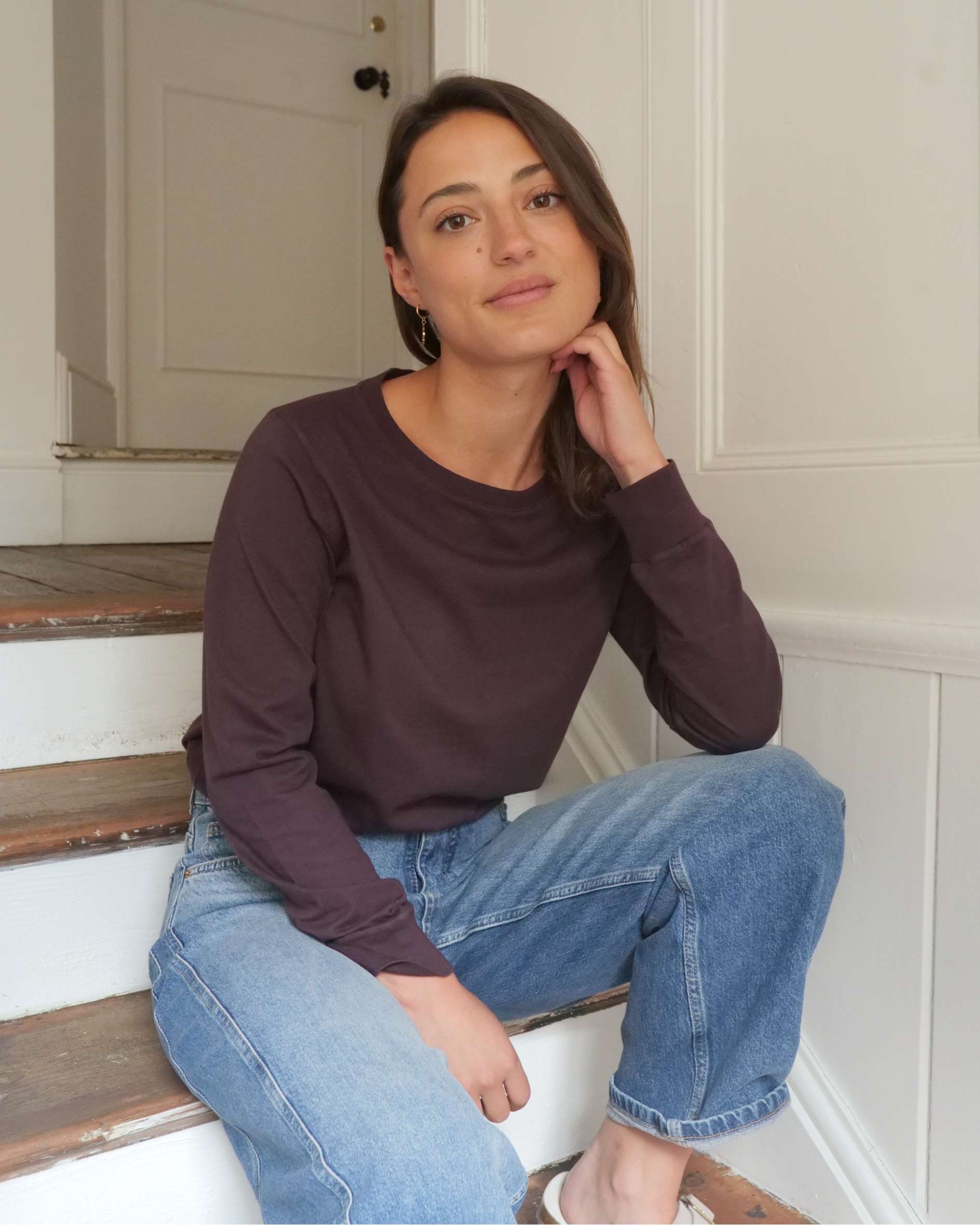 Organic cotton plum t-shirt