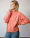 Premium coral sweatshirt with soft feel
