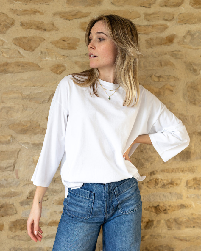 organic cotton white tee