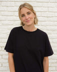 Relaxed summer t-shirt dress in black