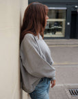 Relaxed sweatshirt in grey marl organic cotton