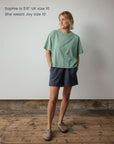 Sophie_wears_Joy_Vintage_Navy_shorts_in_size_10