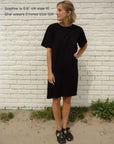 Emma Organic Cotton Black T-Shirt Dress COMING SOON