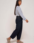 Jules Midweight Slub Organic Cotton Airforce Breton Henley