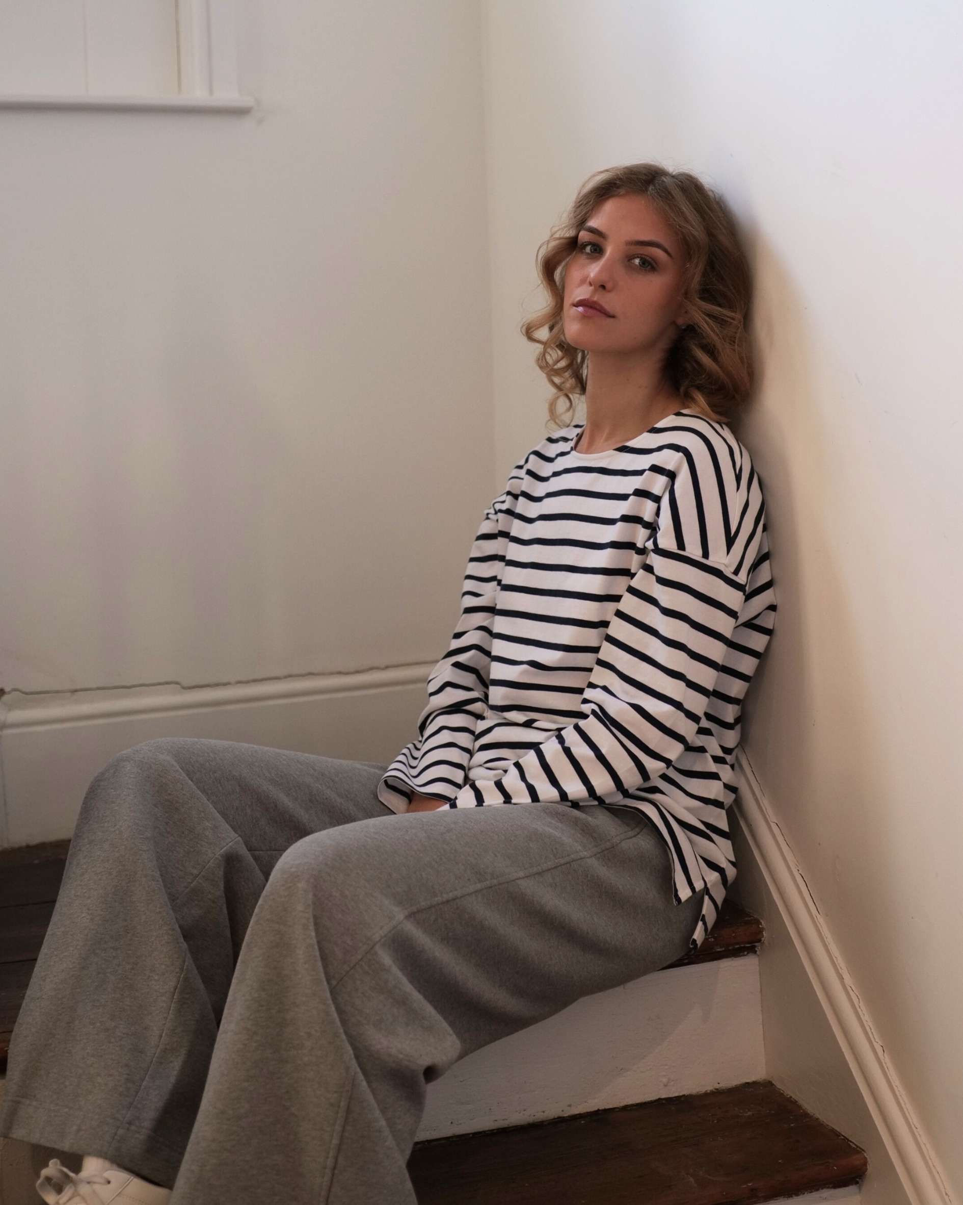 best womens t shirts in navy breton