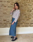 Erin Midweight 3/4 Organic Cotton Cherry Breton T-Shirt