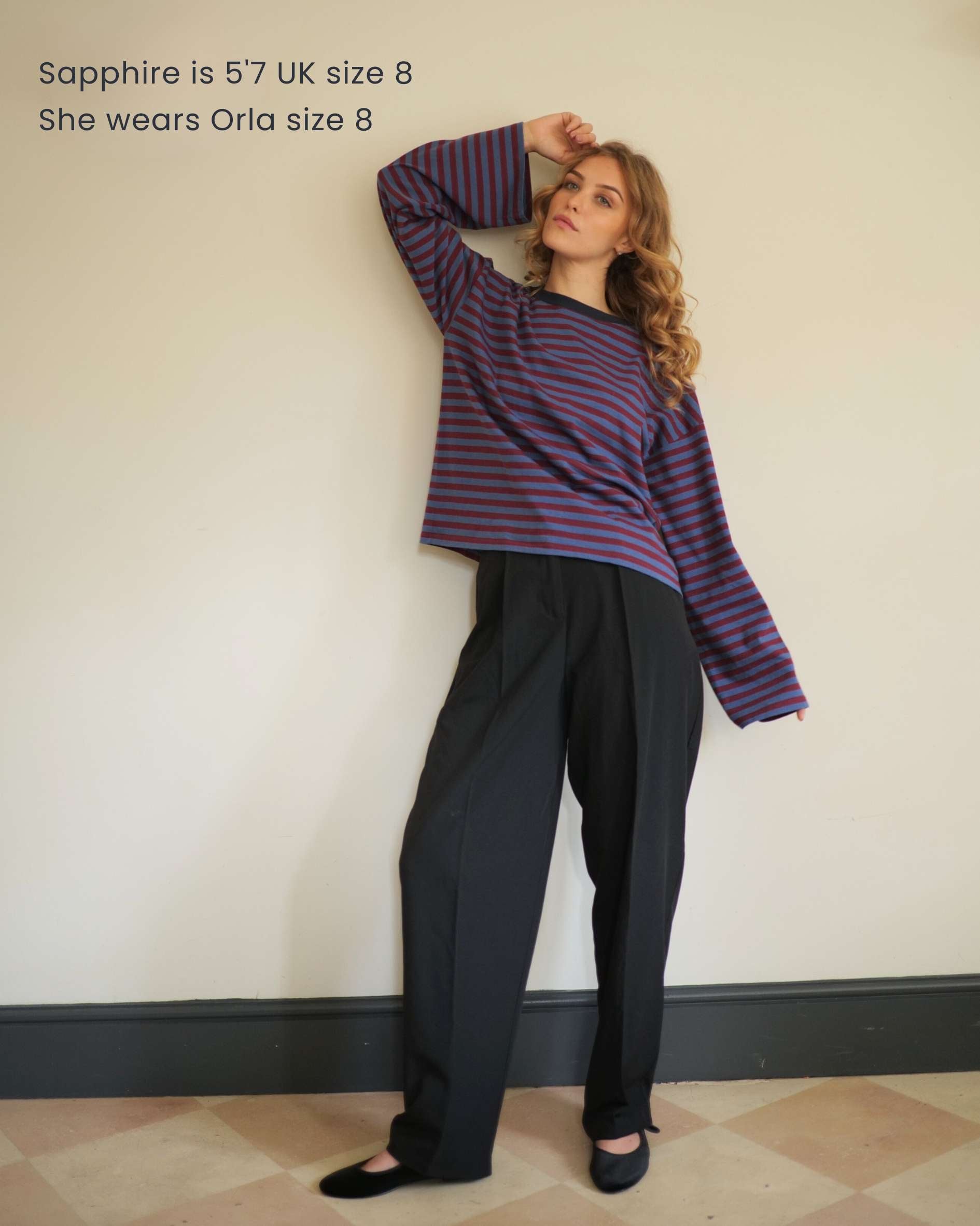 Long Sleeve stripe tee in organic cotton