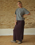 Hannah Midweight Organic Cotton Charcoal Marl T-Shirt