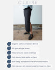 claire long maxi skirt in organic cotton jersey