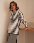 Sam Midweight Organic Cotton Navy Breton T-Shirt