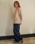 wide fit joggers with breton top