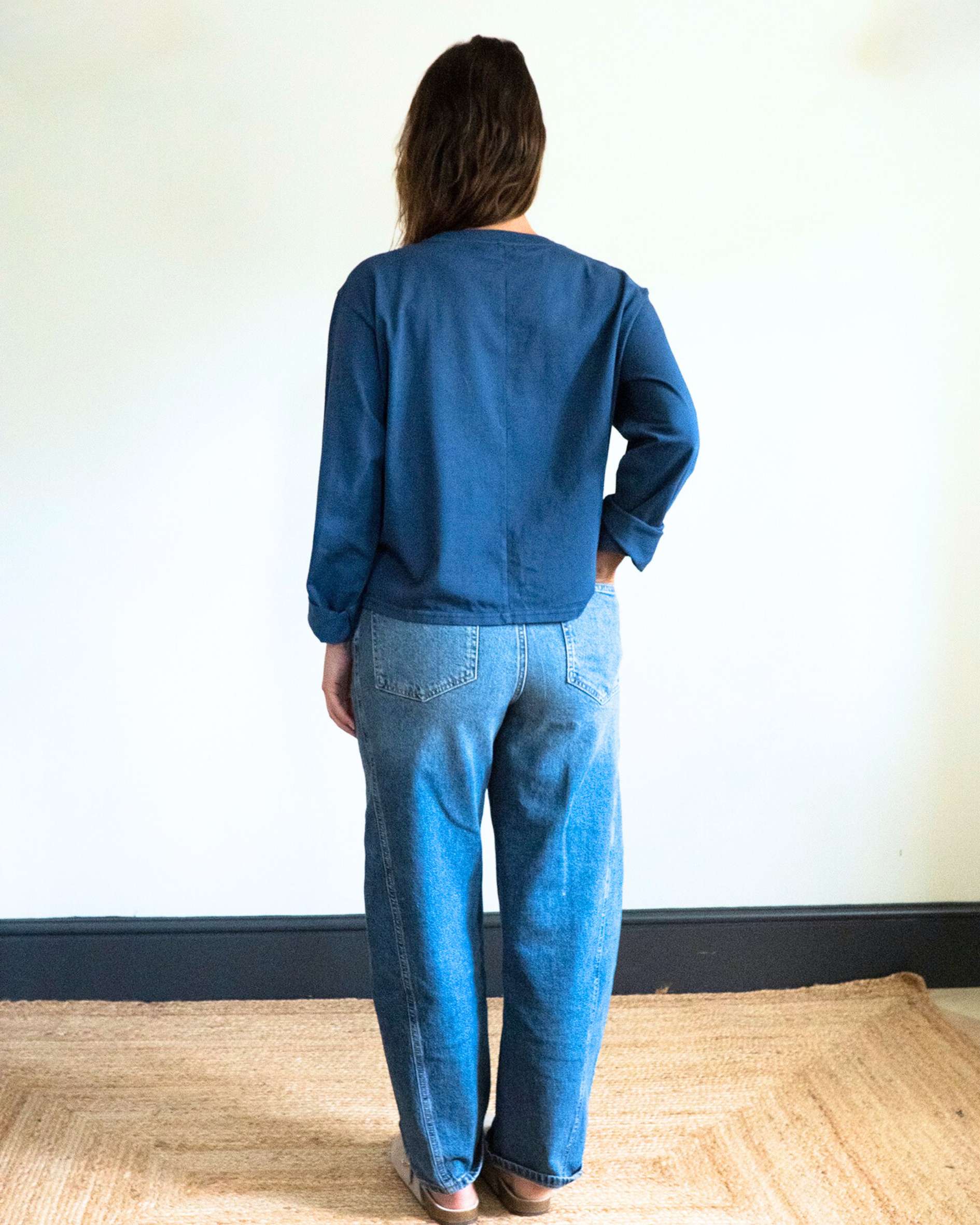 french navy tee for layering