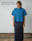 cornflower blue t-shirt