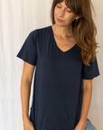 Dotty V Organic Cotton Navy T-Shirt