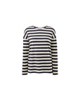 womens basic black and white stripe t-shirt