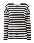 womens basic black and white stripe t-shirt
