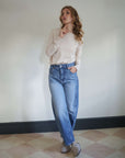 organic cotton marl t shirt with long sleeves