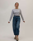 Ribbed_cuffs_on_long_sleeve_navy_Breton_top_in_organic_cotton
