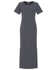 organic cotton t shirt dress with fine stripes