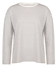 fine stripe long sleeve oversize tee