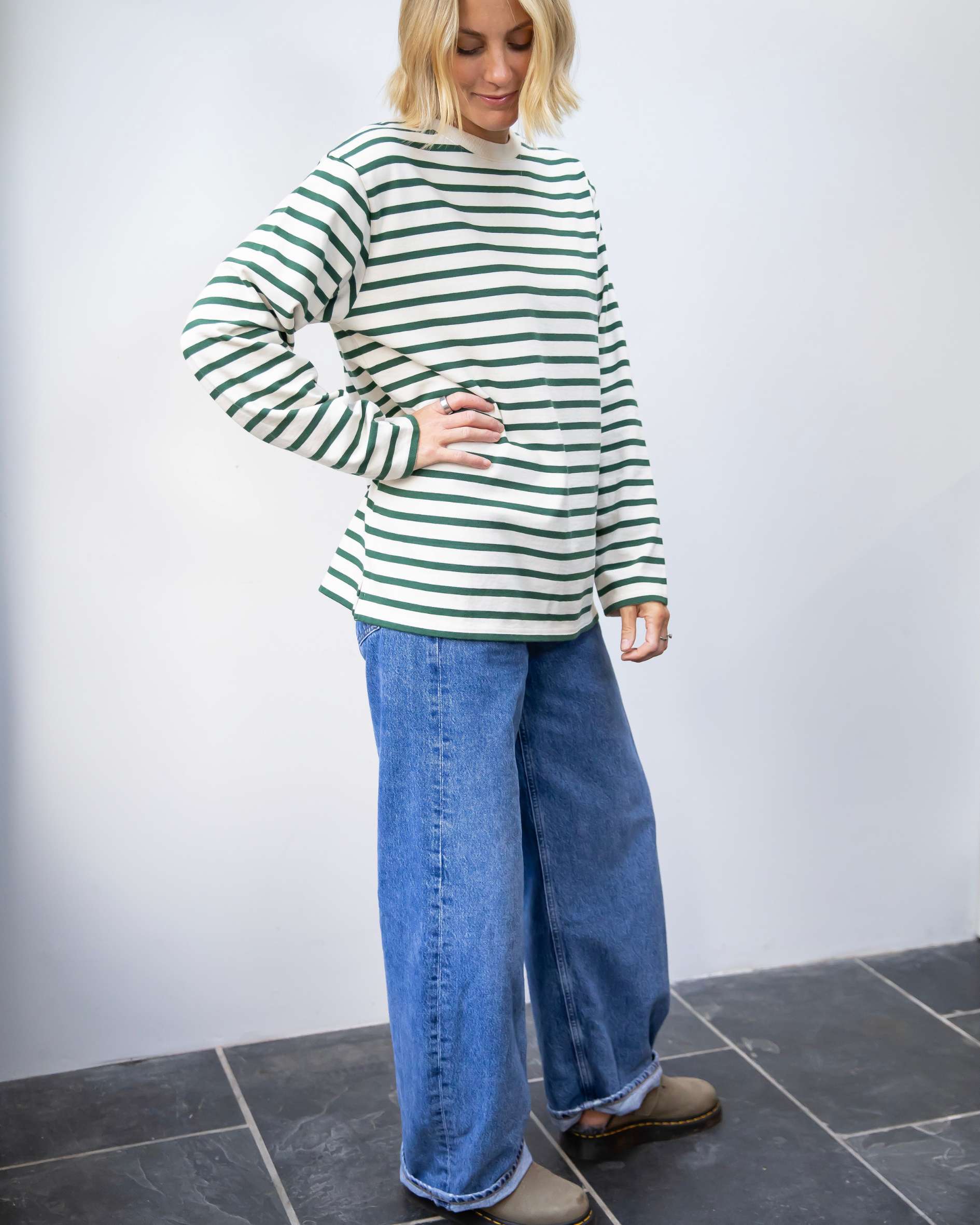 green breton top in organic cotton